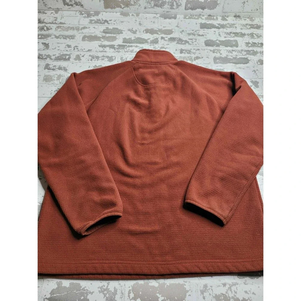 The North Face Rust 1/4‎ Zip Waffle Weave Pullover Men's Large